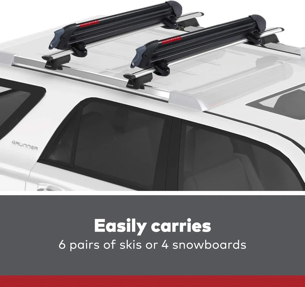Yakima PowderHound 6 Ski & Snowboard MountRides Quietly Black