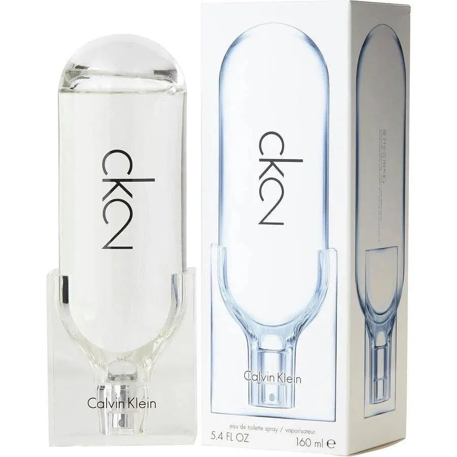 Calvin Klein CK2 Eau de Toilette Spray 5.4 oz – Unisex Fragrance with Wasabi, Mandarin, and Sandalwood Notes