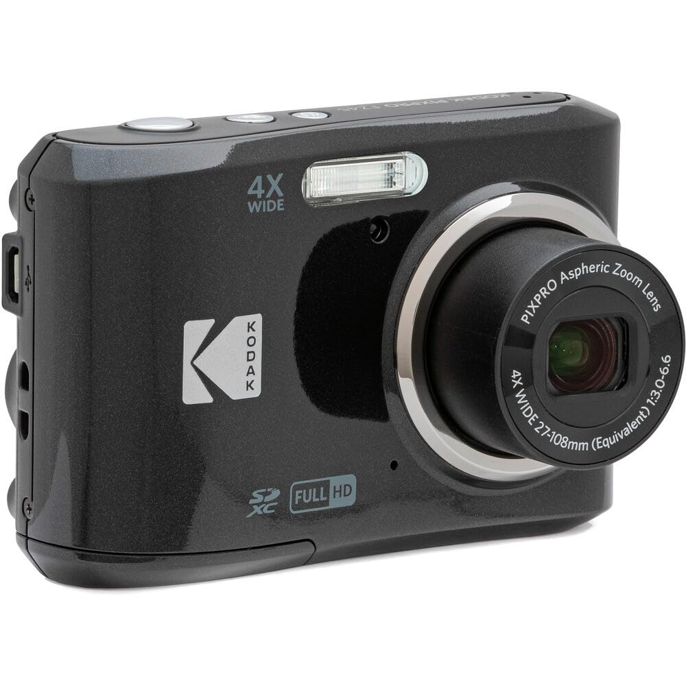 PIXPRO FZ45 Digital Camera (Black) Bundle with 32GB Memory Card