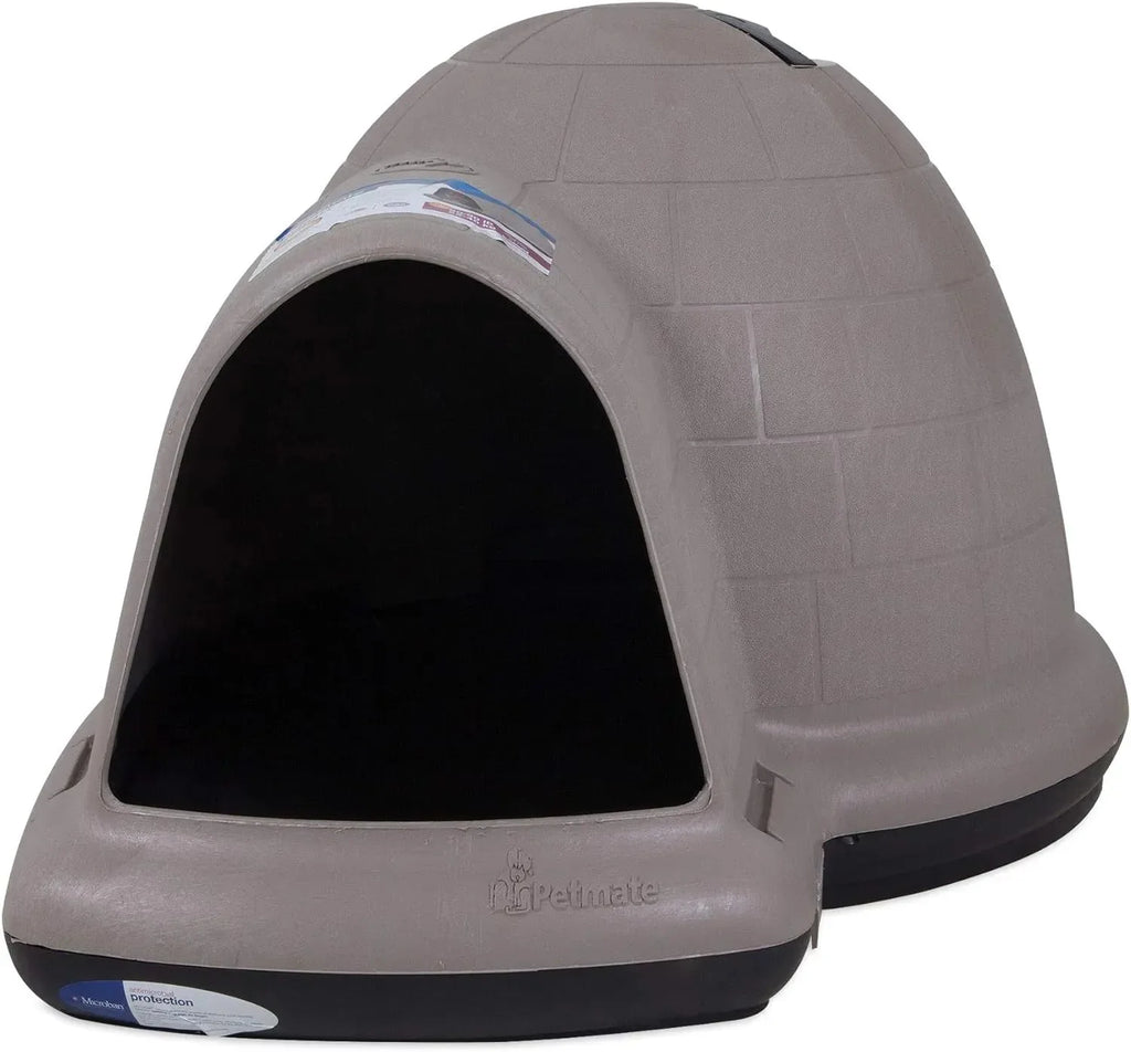 Petmate Indigo Dog House (Igloo Dog House, Made in USA with 90% Recycled Materials, All-Weather Protection Pet Shelter) for XL Dogs -90 to 125 pounds, Made in USA
