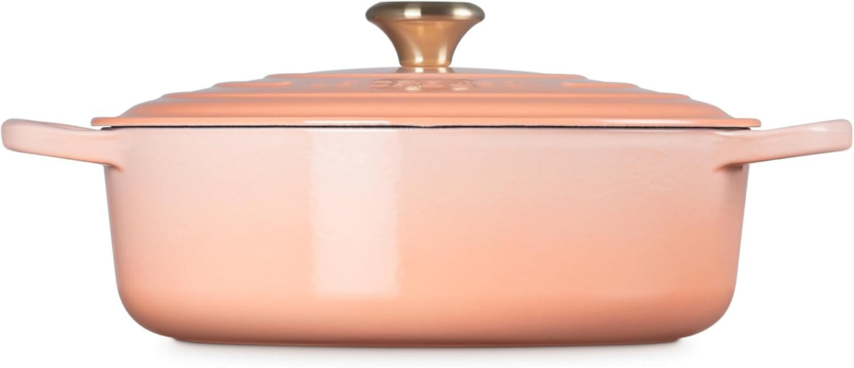 Le Creuset Enameled Cast Iron Signature Round Wide Oven, 6.75qt., Peche
