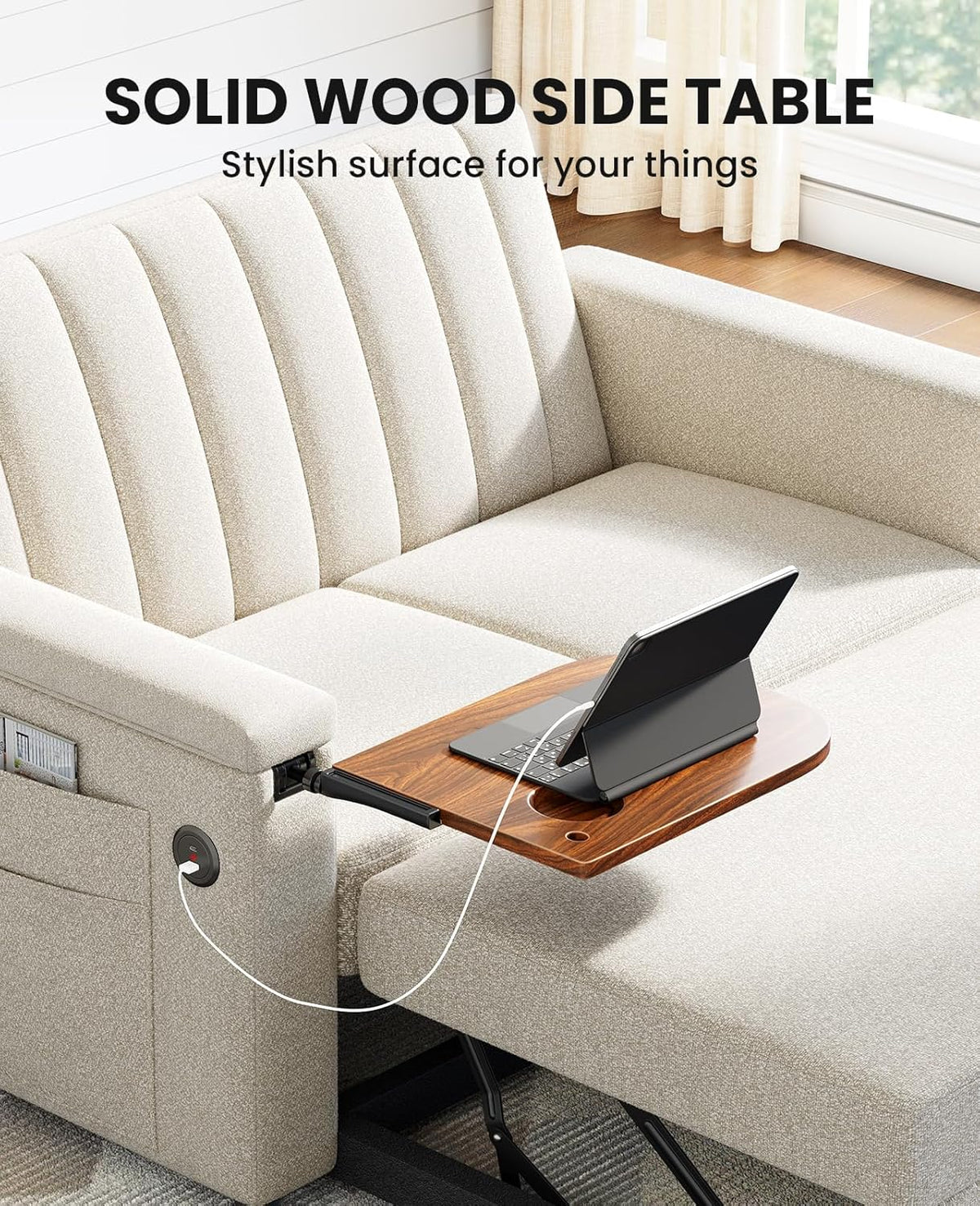 Sofa Bed 3-in-1 Convertible Sleeper Sofa