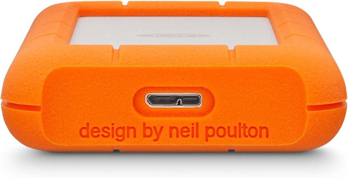 LaCie Rugged USB-C, 4TB, Portable External Hard Drive, Drop, Shock, Dust, Rain Resistant, for Mac & PC (STFR4000800)