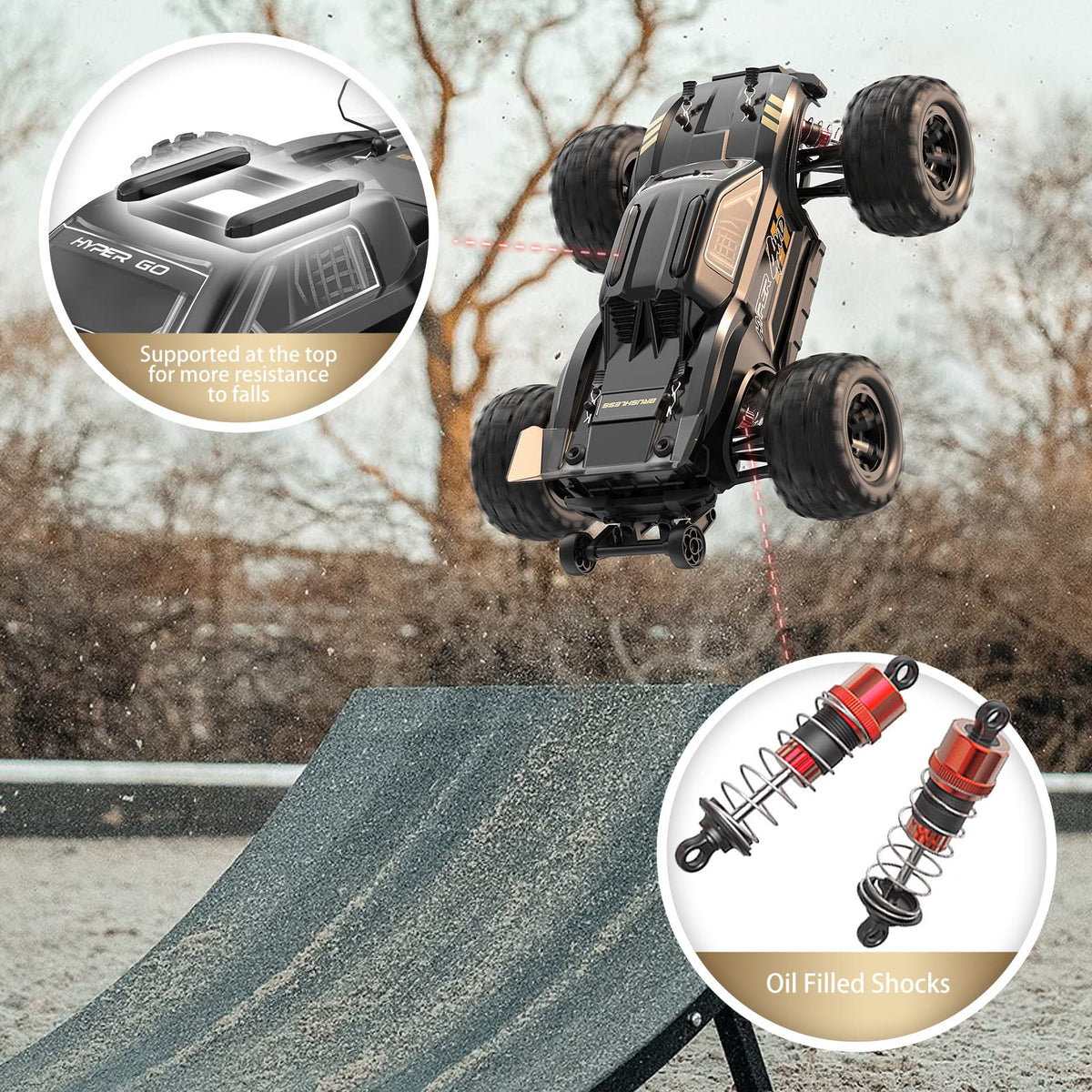 HYPER GO H16BM 1/16 RTR Brushless Fast RC Cars, Max 42mph