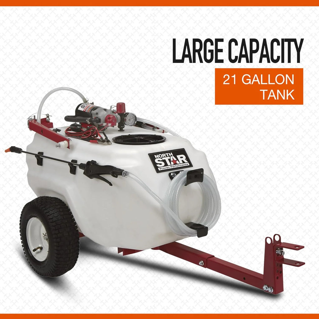 NorthStar Tow-Behind Boom Sprayer, 21-Gallon, 2.2GPM, 12V