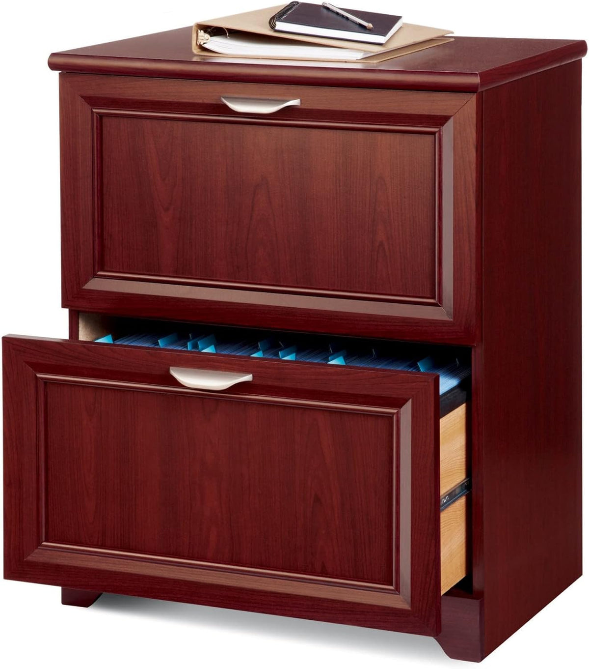 Realspace® Magellan 23-1/2"W x 16-9/16"D Lateral 2-Drawer File Cabinet, Classic Cherry