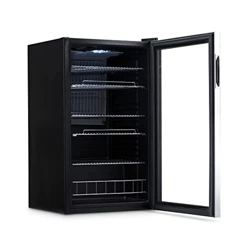 NewAir Beverage Refrigerator Cooler | 126 Cans Free Standing with Right Hinge Glass Door