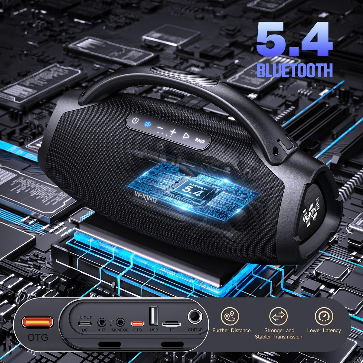 W-KING X20 Bluetooth Party Speaker, 330W, IPX7, 7.5" Subwoofer
