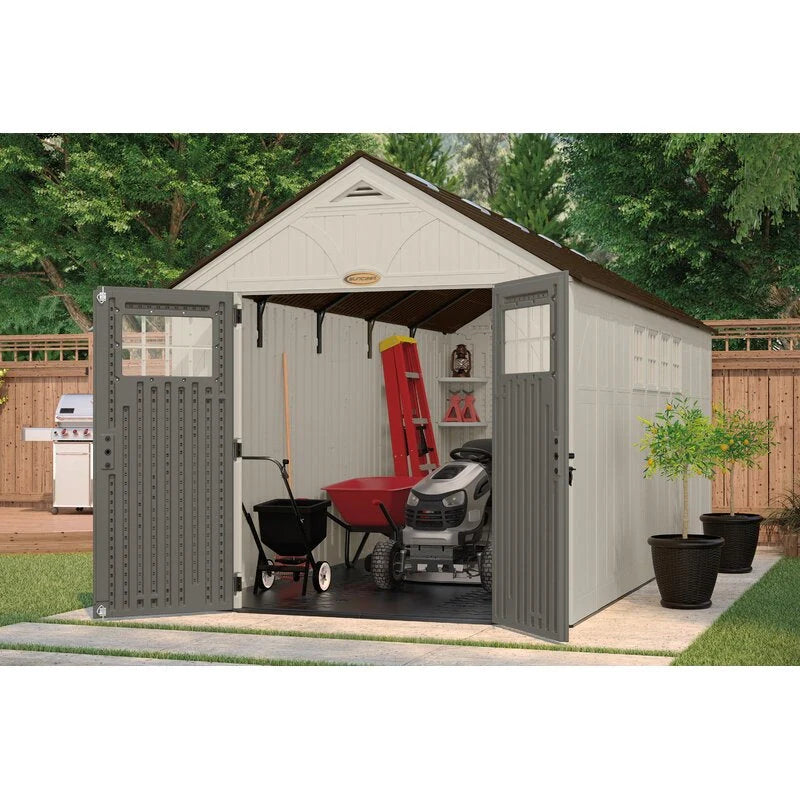 Tremont Outdoor 8 ft. W x 16 ft. D Plastic Storage Shed