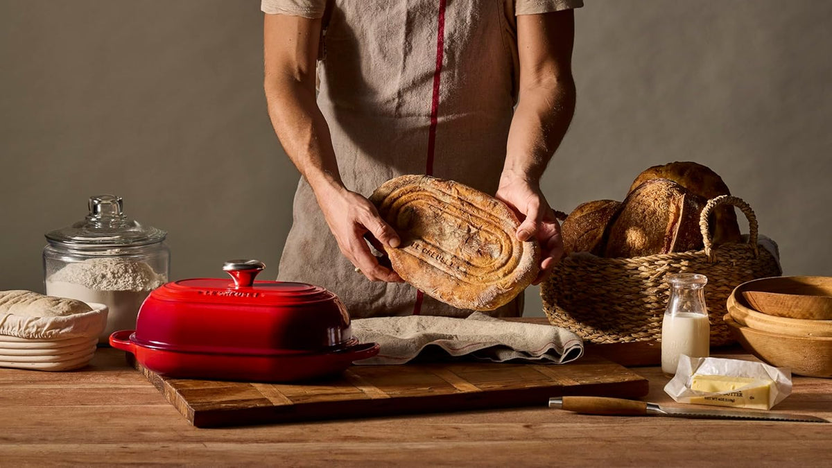 Le Creuset Enameled Cast Iron Signature Oval Bread Oven, 11.5 inch, Sea Salt