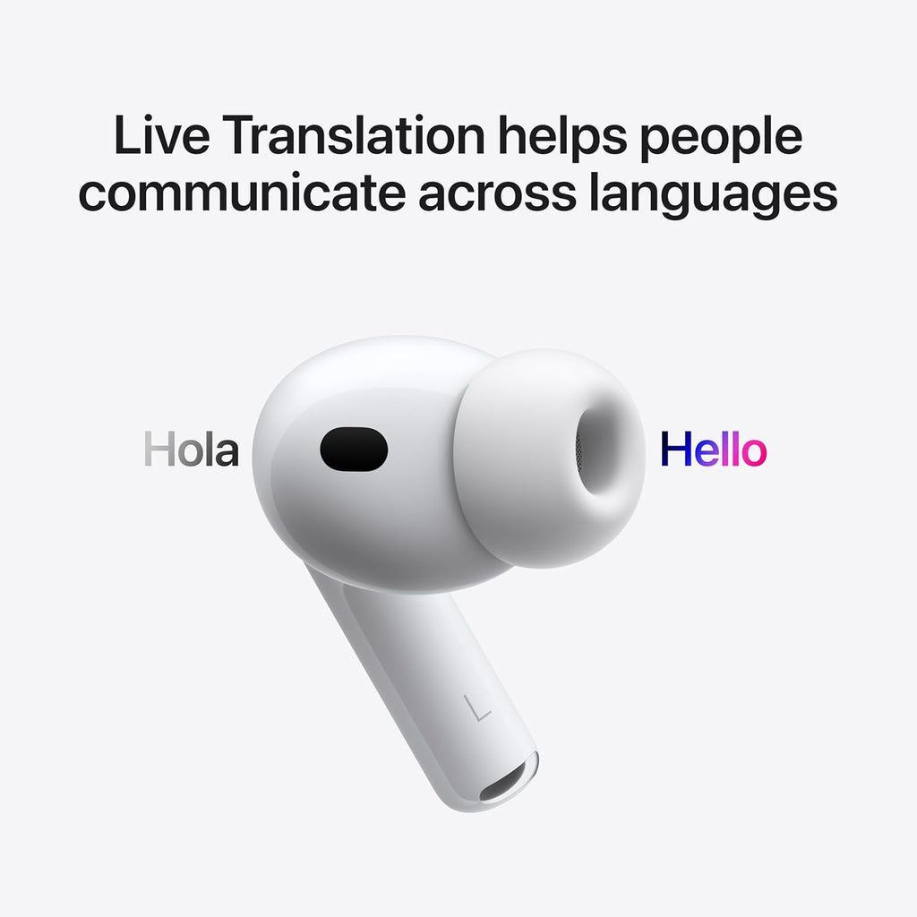 Apple AirPods Pro 3 Wireless Earbuds, Active Noise Cancellation, Live Translation, Heart Rate Sensing, Hearing Aid Feature, Bluetooth Headphones, Spatial Audio, High-Fidelity Sound, USB-C Charging