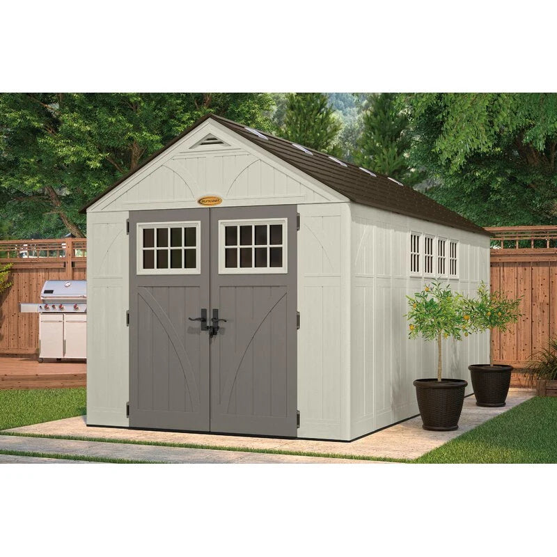 Tremont Outdoor 8 ft. W x 16 ft. D Plastic Storage Shed