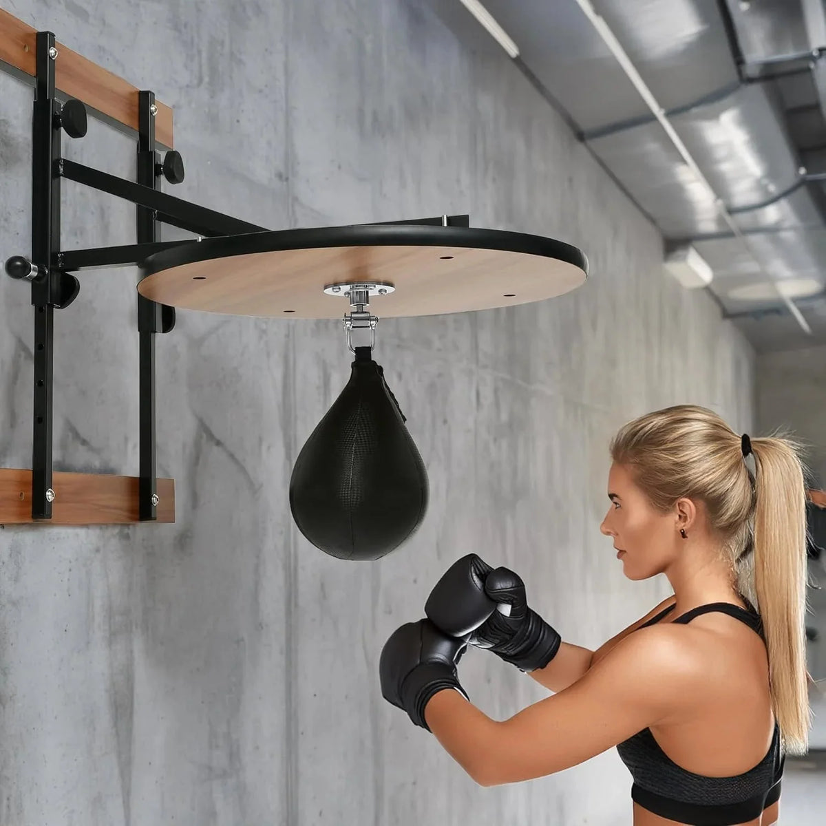 Speed Bag, Speed Bags for Boxing, Speed Bag Platform, Boxing Speed Bag, Speed Bag Boxing, Speedbag, Speed Punching Bag, Speed Bag Mount, Wall Mount Kit, Adjustable Height, Black Swivel Speed Ball
