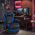 Pu Leather Massage Gaming Chair Ergonomic High Back Racing Style Gaming Recliner With Adjustable Backrest Amp Footrest Cup Holder Side Pouch - Comfortable And Ergonomic Design