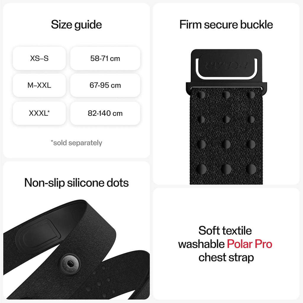 Polar H10 Heart Rate Monitor Chest Strap - ANT + Bluetooth, Waterproof HR Sensor for Men and Women