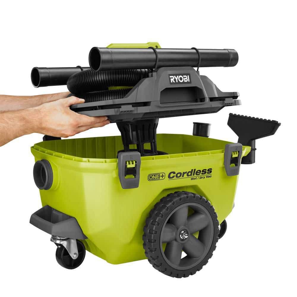ONE+ 18V Cordless 6 Gal. Wet/Dry Vacuum Kit with 4.0 Ah Battery, Charger and Vacuum Accessories P770KN