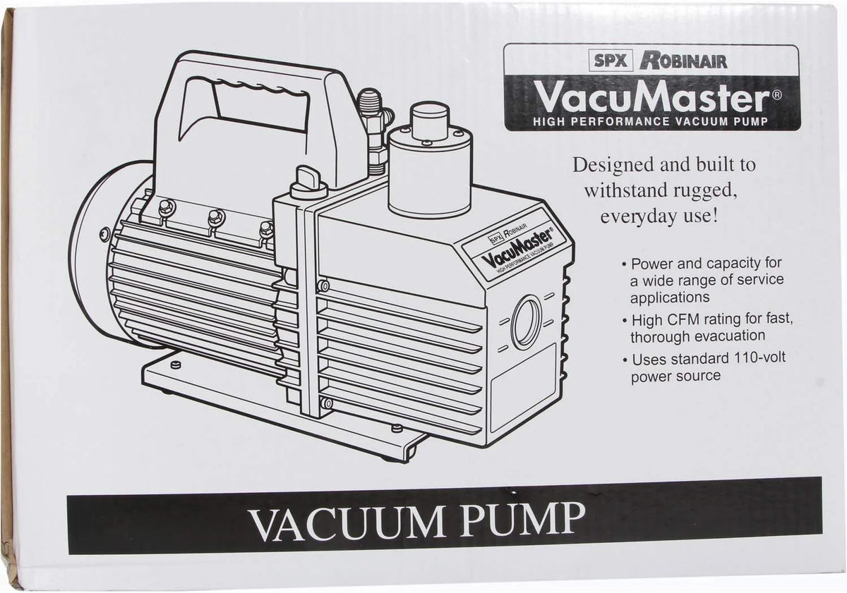 VacuMaster Economy Vacuum Pump - 2-Stage, 8 CFM, CHROME,Red/Silver