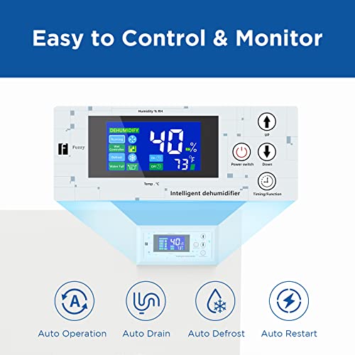 Moiswell 212 Pints Commercial Crawl Space Dehumidifier with Pump and Drain Hose