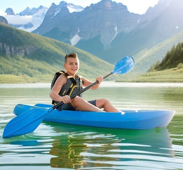 The Wave 6' Youth Kayak with Paddle. Designed for Stability and Safety, It's The Perfect Choice for Young Paddlers Ready to Conquer The Water