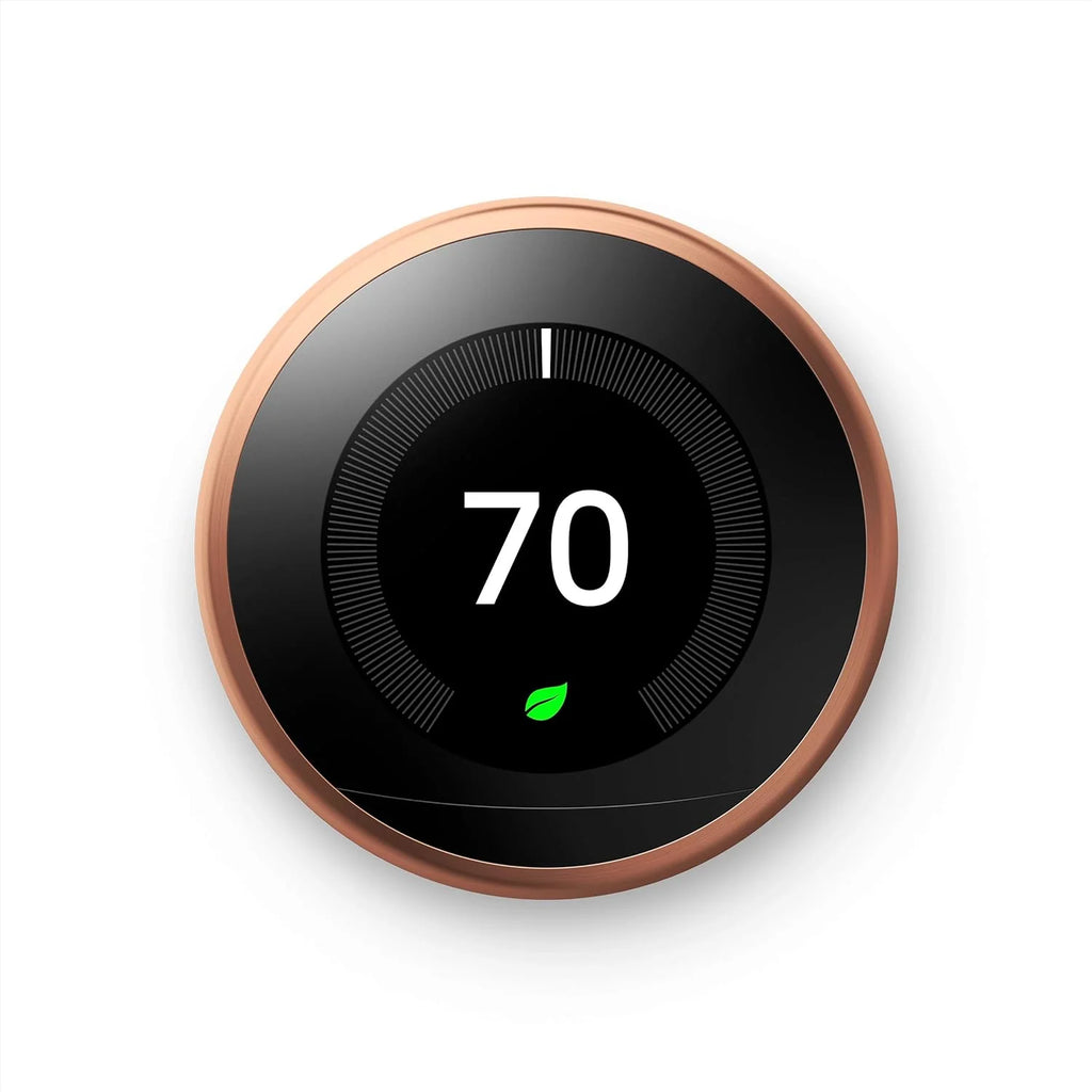 Nest 3rd Gen Learning Thermostat, Programmable Smart, Alexa Compatible, White, Wi-Fi, Energy Saving, Home Use