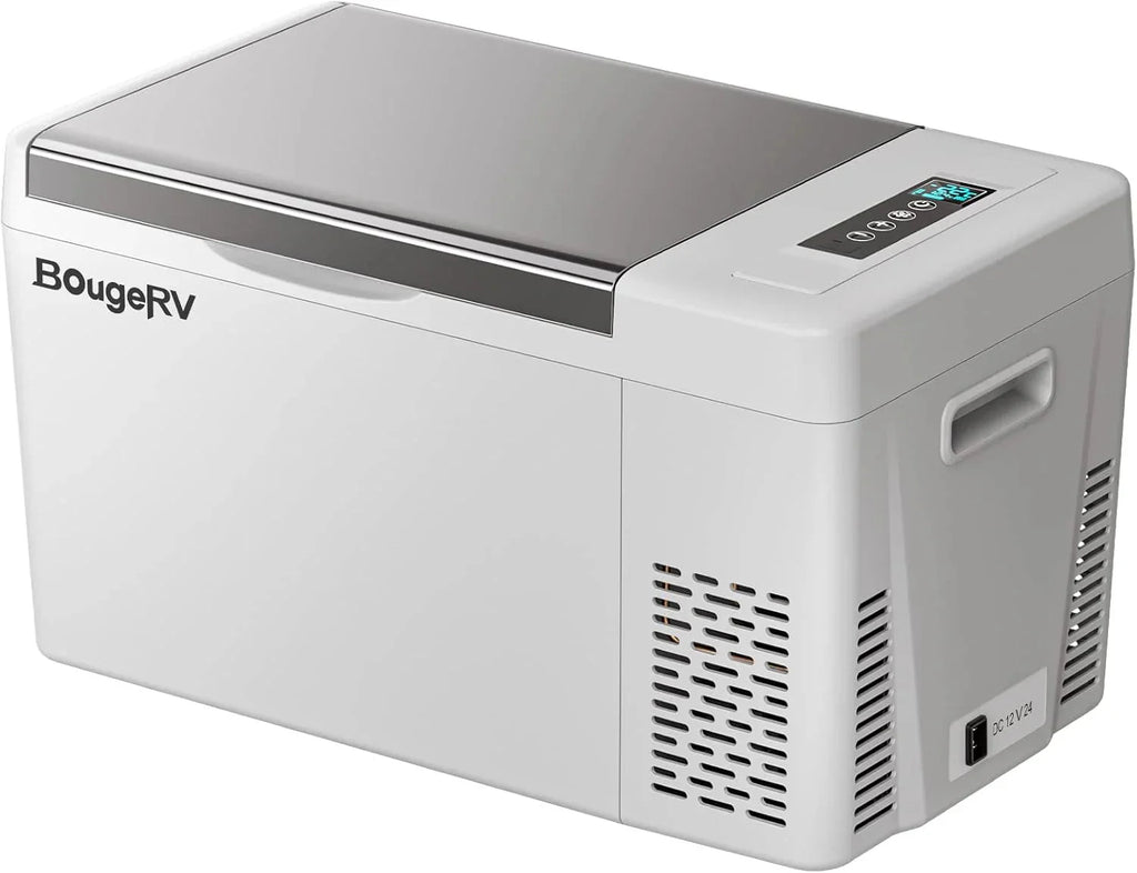 BougeRV 12 Volt Refrigerator 12V Car Fridge 23 Quart Portable Freezer Compressor Cooler 12/24V DC 110~240 Volt AC for Truck Van RV Camper SUV Travel Camping Road Trips Tailgating -7℉~50℉