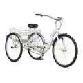 Schwinn Meridian Adult Tricycle Bike Mens and Womens Three Wheel Beach Cruiser 26-inch Wheels Low Step-Through Frame Wide Seat Rear Folding Basket Sin