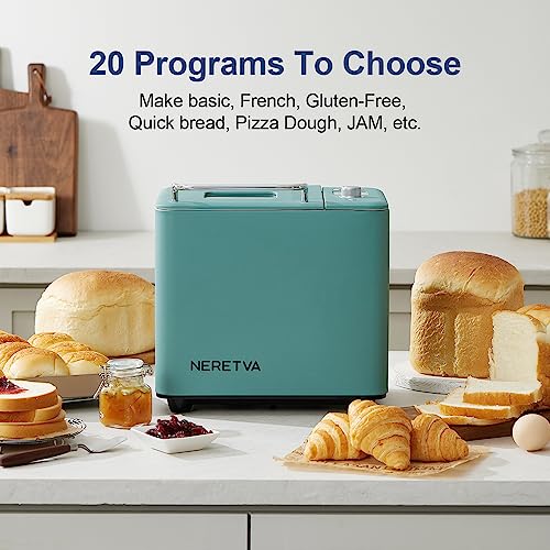 Neretva Bread Maker Machine , 20-in-1 Automatic Breadmaker with Sourdough Setting