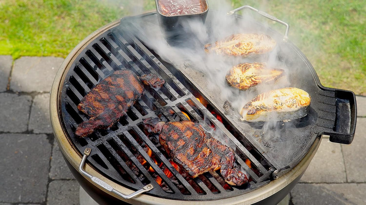 Cuisinart CHA-830 Cleanburn Fire Pit Griddle & Grill Top, Pre-Seasoned Cast Iron