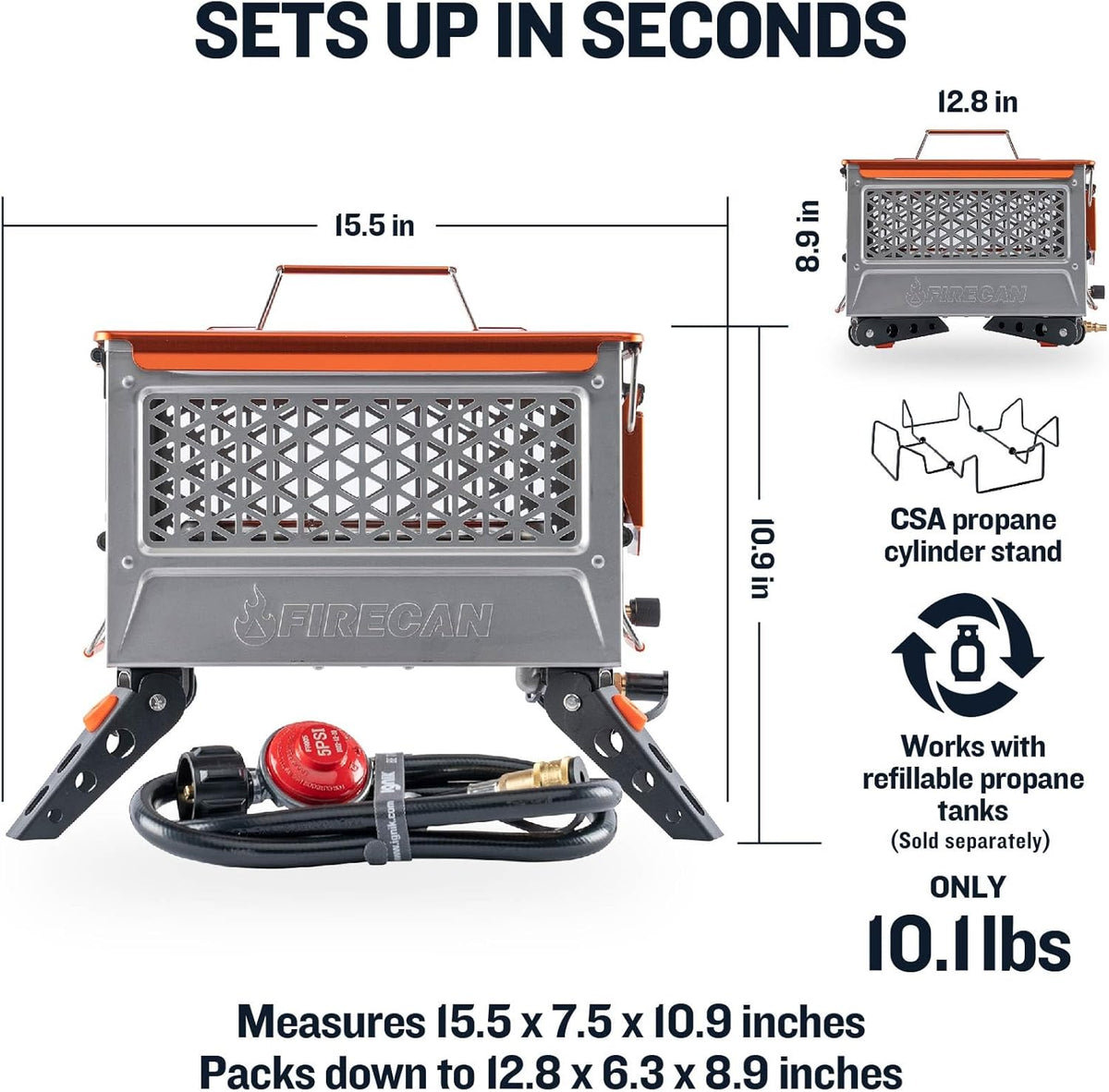 Ignik FireCan Elite High-Powered Portable Propane FirePit
