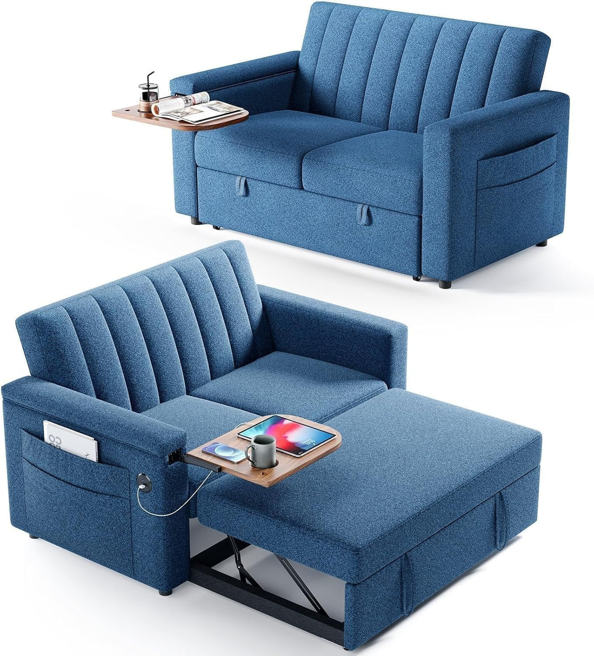 Sofa Bed 3-in-1 Convertible Sleeper Sofa