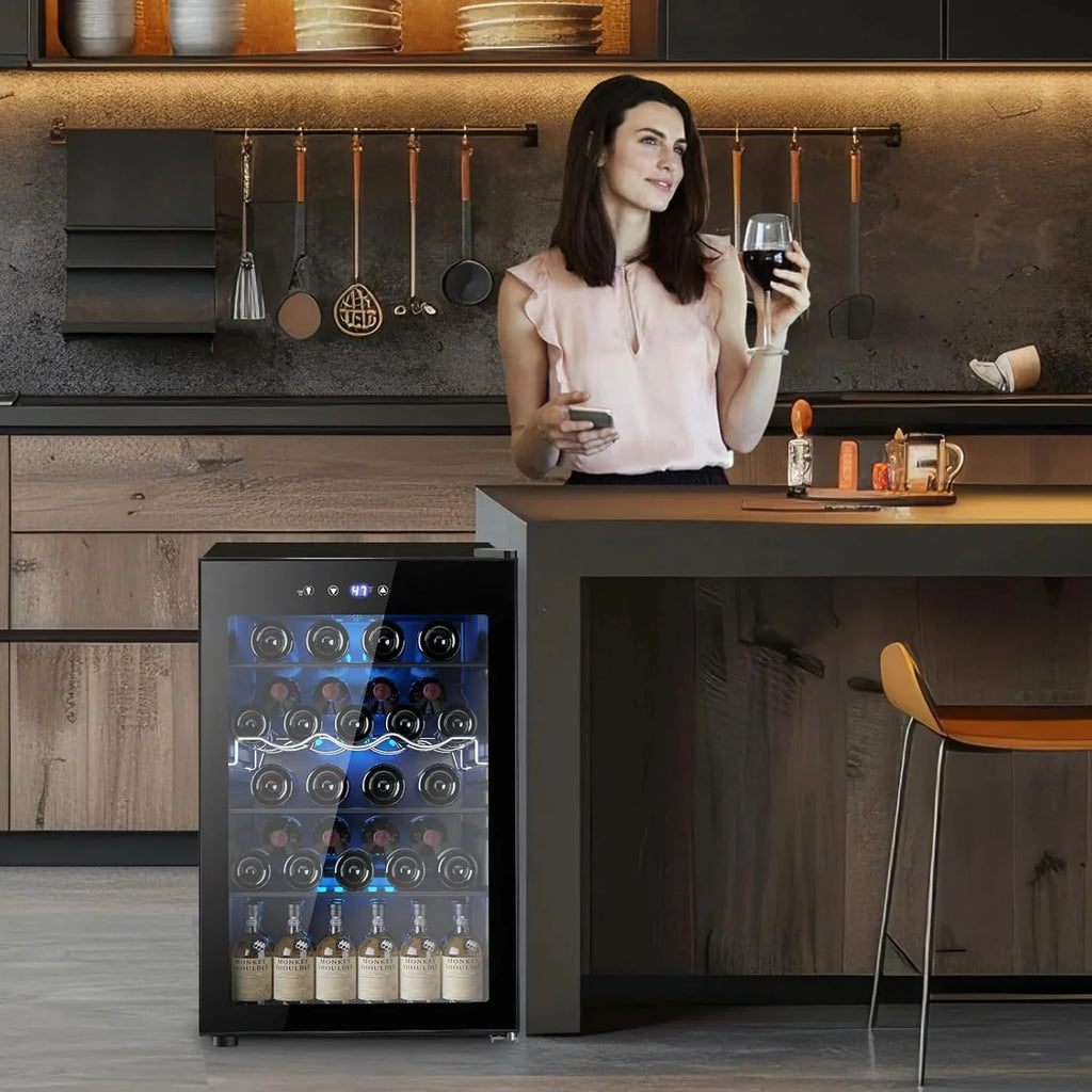 Mini Fridge 130 Can Beverage Refrigerator Cooler, 3.2 Cu.Ft Drink Fridge for Soda Wine Beer, Adjustable Temperature Control for Home Office, Black