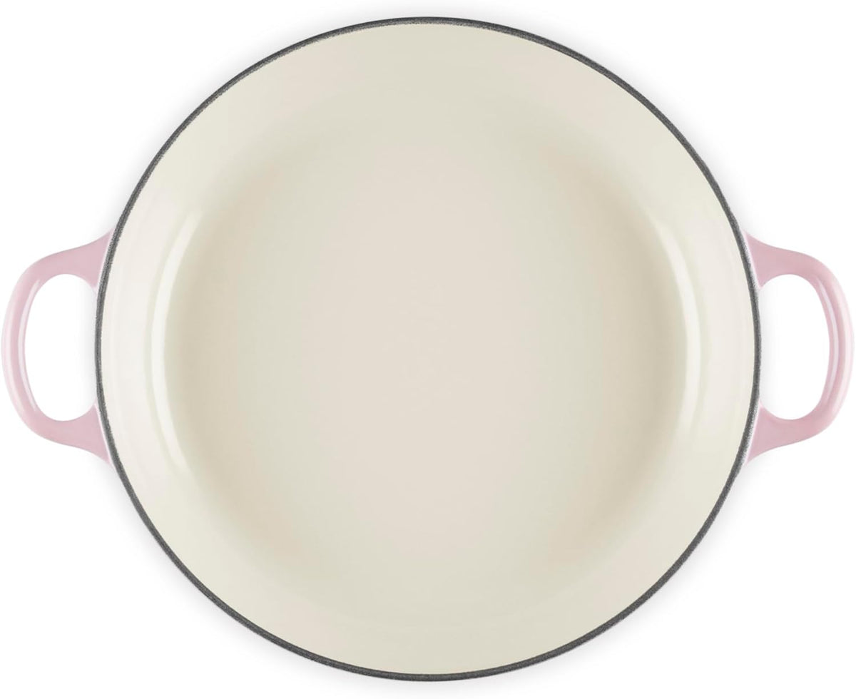 Le Creuset Enameled Cast Iron Signature Petal Braiser, 2.25 qt., Chiffon Pink w/Light Gold Knob
