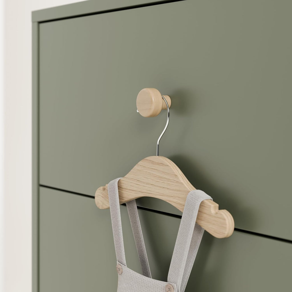 Storkcraft California 6-Drawer Double Dresser (Olive with Driftwood) - GREENGUARD Gold Certified, Interlocking Drawer System, Dresser Drawer Organizer for Kids Bedroom