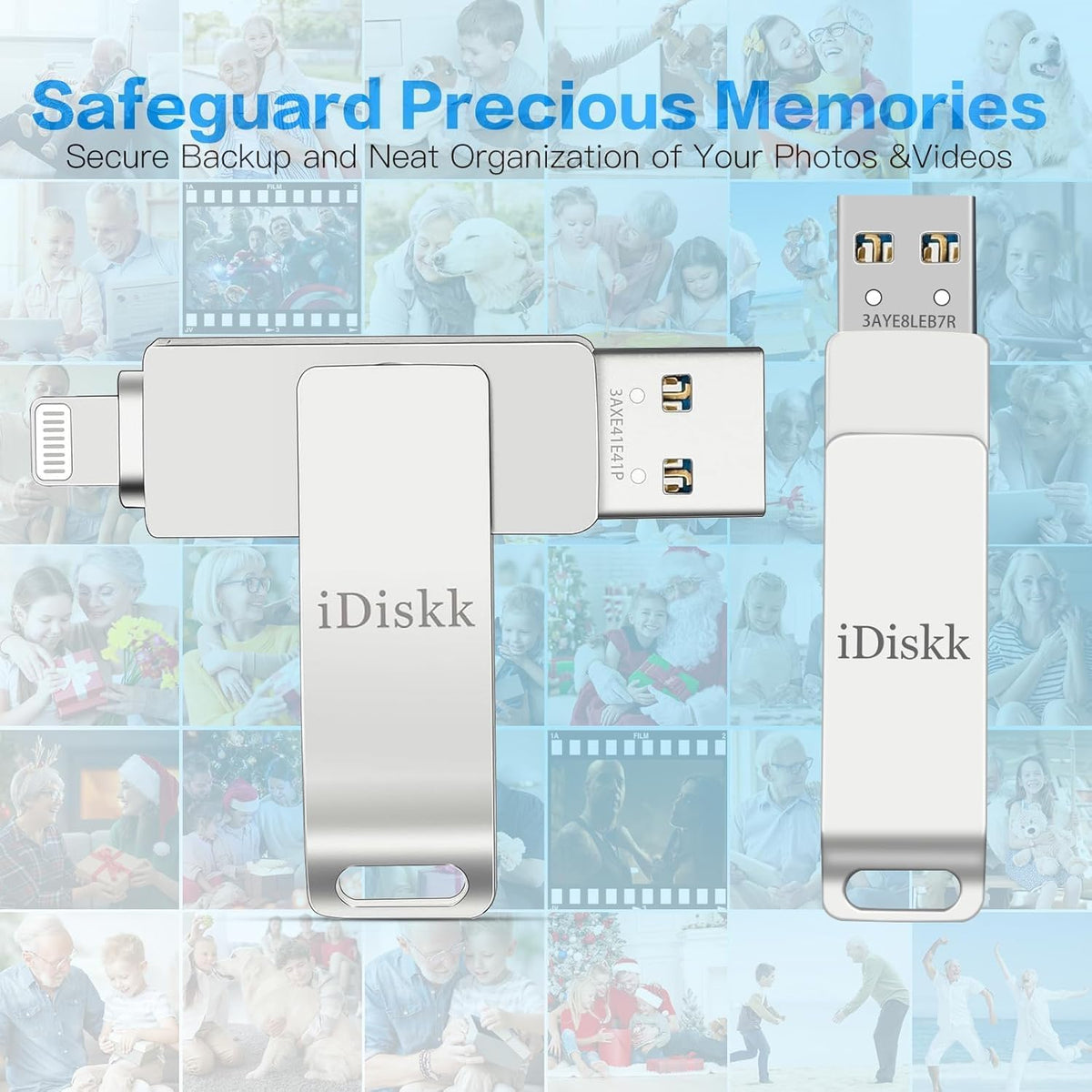 【App-le Certified 1T B】 iDiskk Photo Storage iPhone Flash Drive Photo Stick for iPhone (14/13/12/11 Pro/Plus/Pro Max,13/12 Mini,XR,XS,XS Max,X),Lightning iPad, MacBook/PC External USB Storage