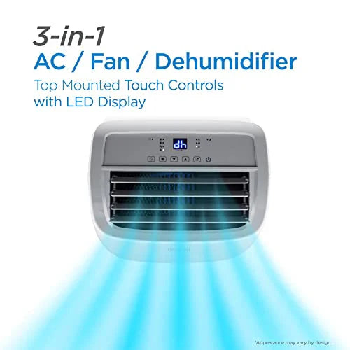 BLACK+DECKER 8,000 BTU Portable Air Conditioner up to 350 Sq.ft with Remote Control