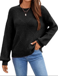 Womens Cute Oversized Sweater Fall Winter 2026 Crew Neck Long Sleeve Pullover Sweaters