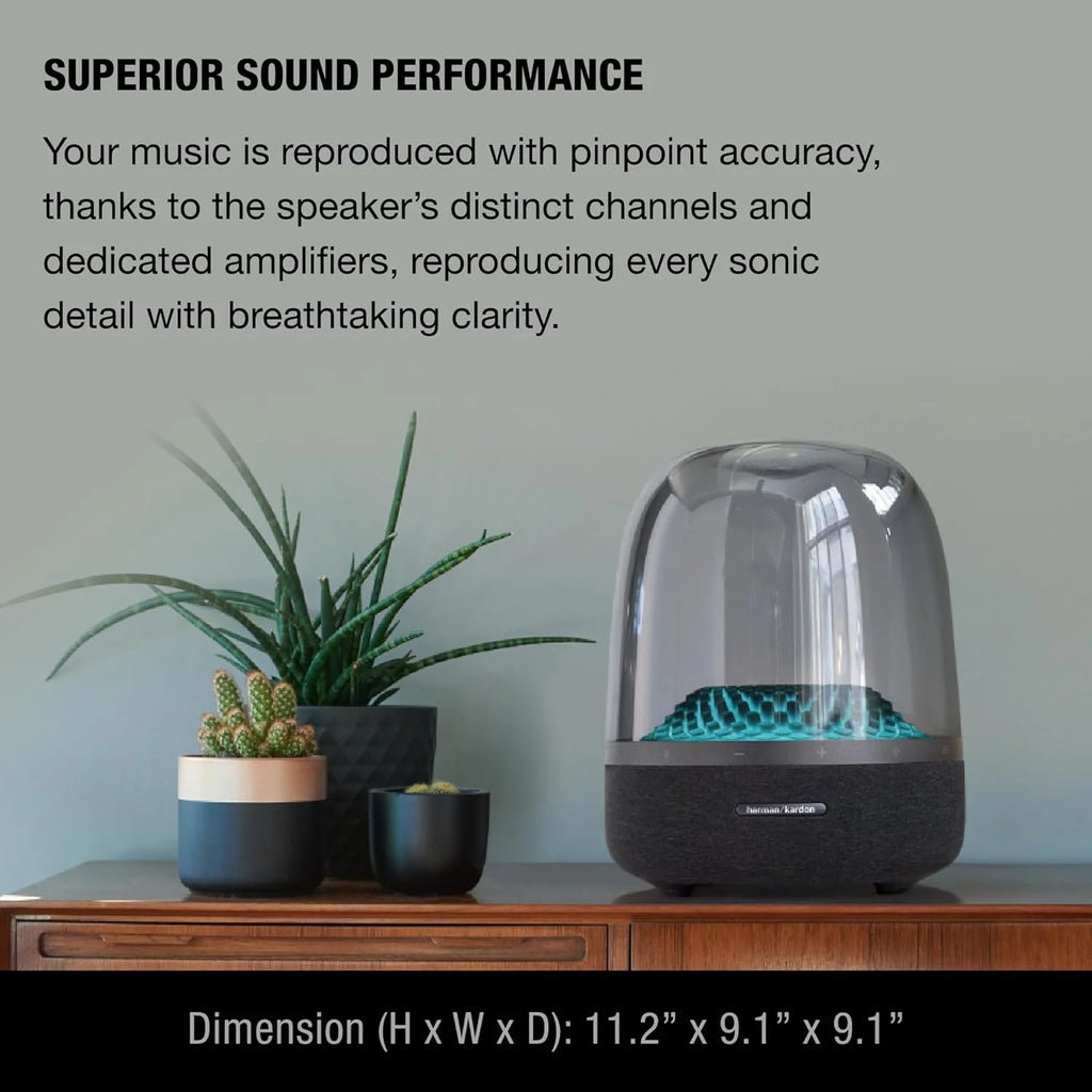 Bluetooth Home Speaker - Superior Sound Quality - 5 Diamond Effect Light Themes - Made from Recycled Materials