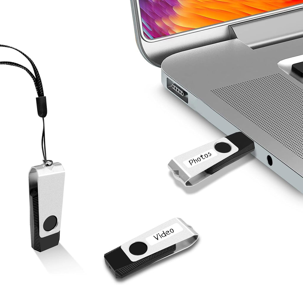 EASTBULL 50 Pack of Flash Drives Bulk 4GB USB 2.0 Flash Drives Pack 4GB USB Drives Bulk Thumb Drives with 50 Strings and Labels