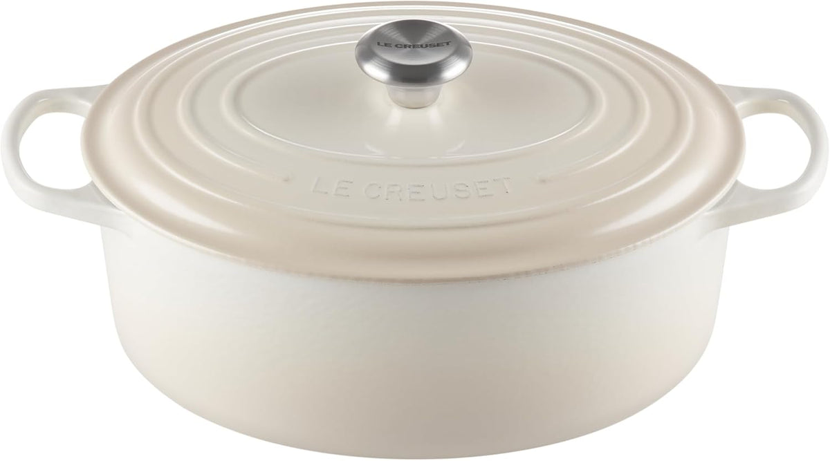 Le Creuset Enameled Cast Iron Signature Oval Dutch Oven, 6.75 qt., Meringue