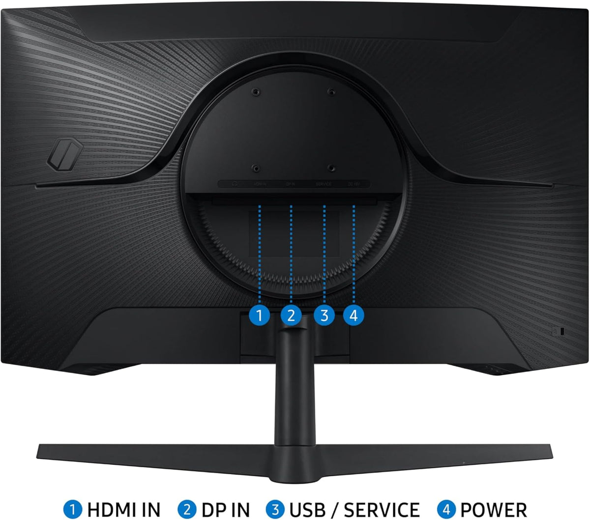 SAMSUNG 32" Odyssey G55C Series QHD 1000R Curved Gaming Monitor, 1ms(MPRT), HDR10, 165Hz, AMD Radeon FreeSync, Eye Care, Glare Free, Sharp Resolution LS32CG550ENXZA