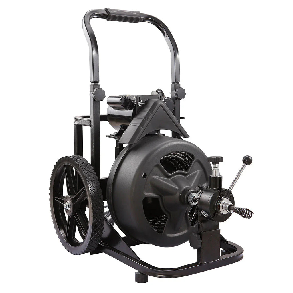 XtremepowerUS 45078 45078 Drain Snake Commercial w/Attachments 100' Electric Sewer