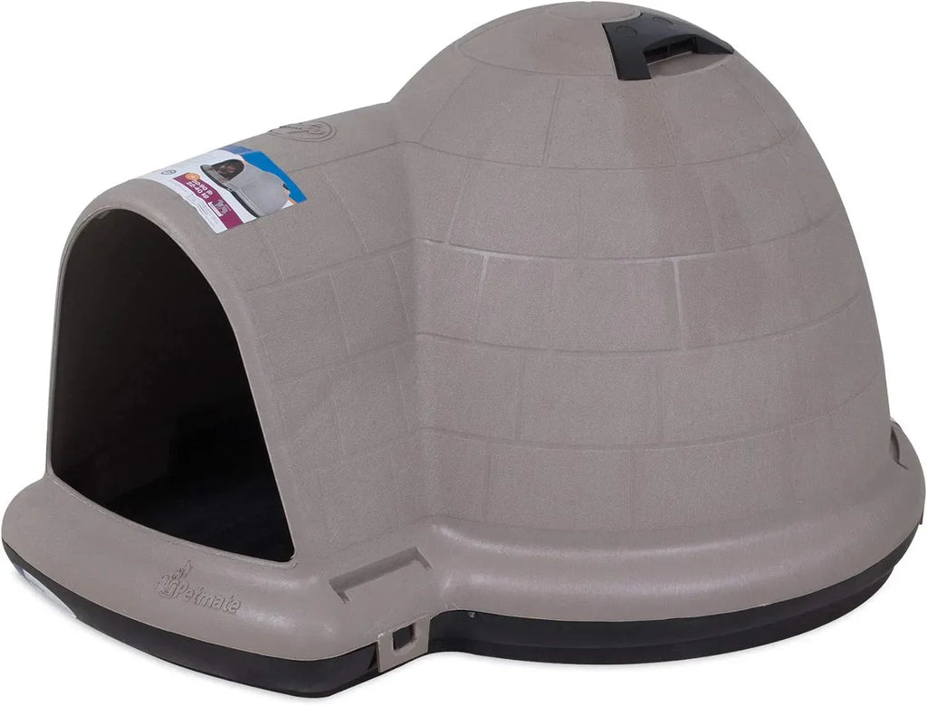 Petmate Indigo Dog House (Igloo Dog House, Made in USA with 90% Recycled Materials, All-Weather Protection Pet Shelter) for XL Dogs -90 to 125 pounds, Made in USA