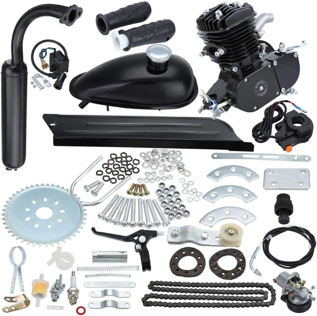 Sange 50cc 2-Stroke Petrol Motor Conversion Kit for 26′′-28′′ Bikes – Black, Air-Cooled, Easy Install, Fuel Efficient
