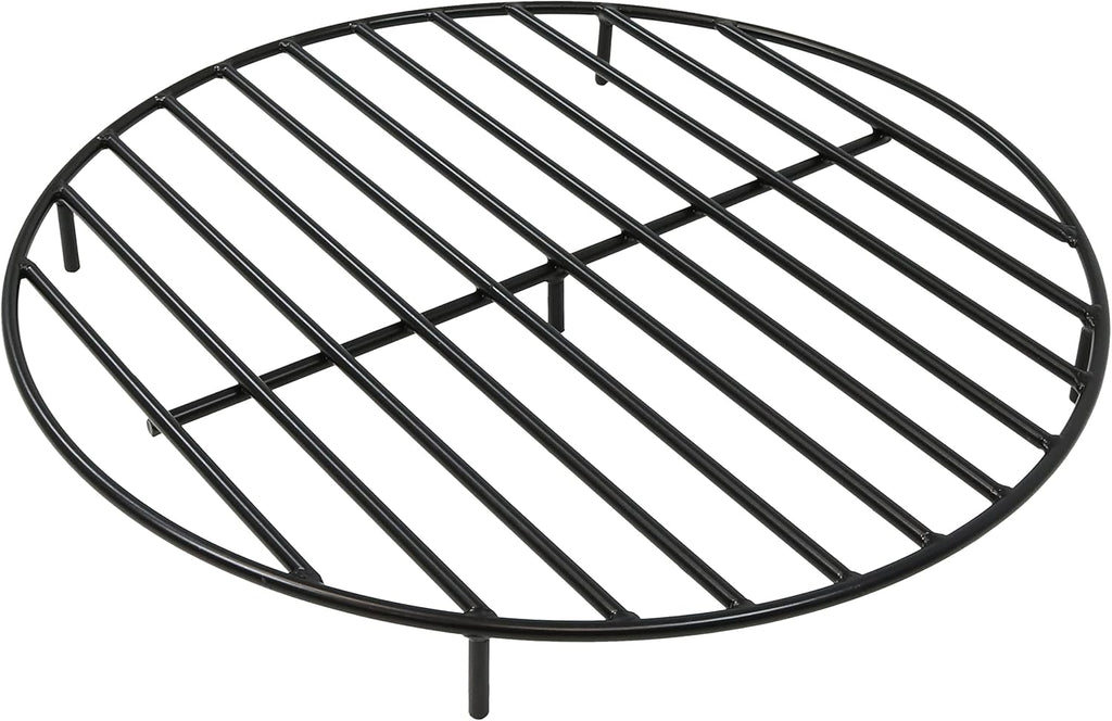 Sunnydaze Round Fire Pit Grate - Elevated Wood Grate for Fire Pit - Heavy-Duty Steel Log Grate for Outside - 30-Inch