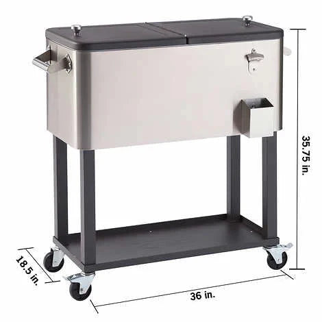 TRINITY Stainless Steel Cooler with Cover (100 Quart)