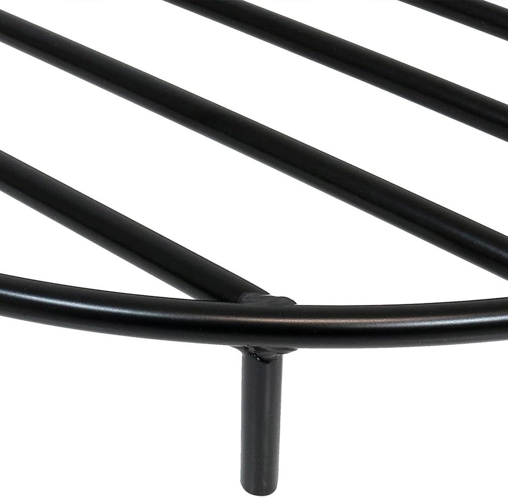 Sunnydaze Round Fire Pit Grate - Elevated Wood Grate for Fire Pit - Heavy-Duty Steel Log Grate for Outside - 30-Inch