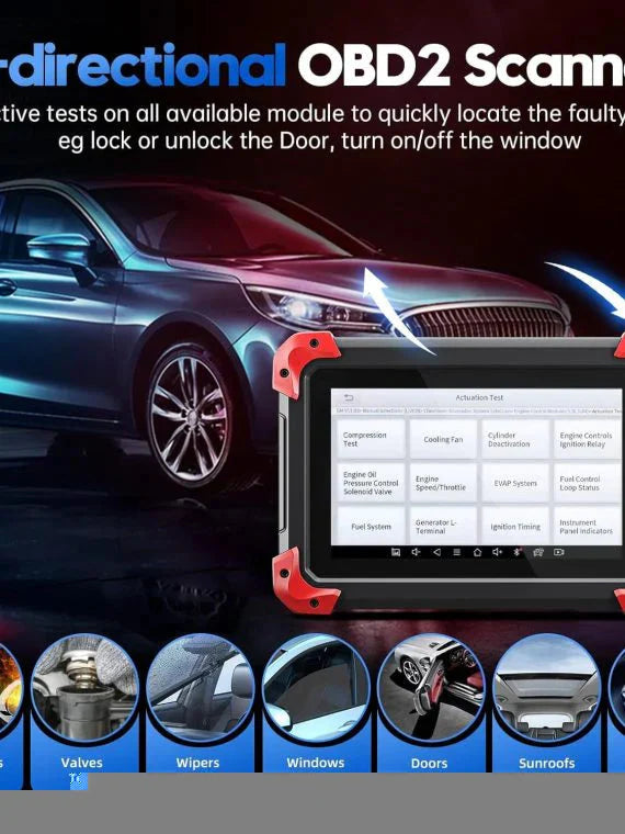 MS909 Automotive Scanner with ECU Coding, Active Tests, All System Scan, 36+ Resets, Android 10, 3-Year Updates
