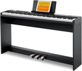 Donner Digital Piano Keyboard Velocity-Sensitive 88 Keys with Removable Piano Stand, Compact Beginner Home Electric Piano with Split Mode, LED Digital Tube for Display, and Triple Pedal DEP-08