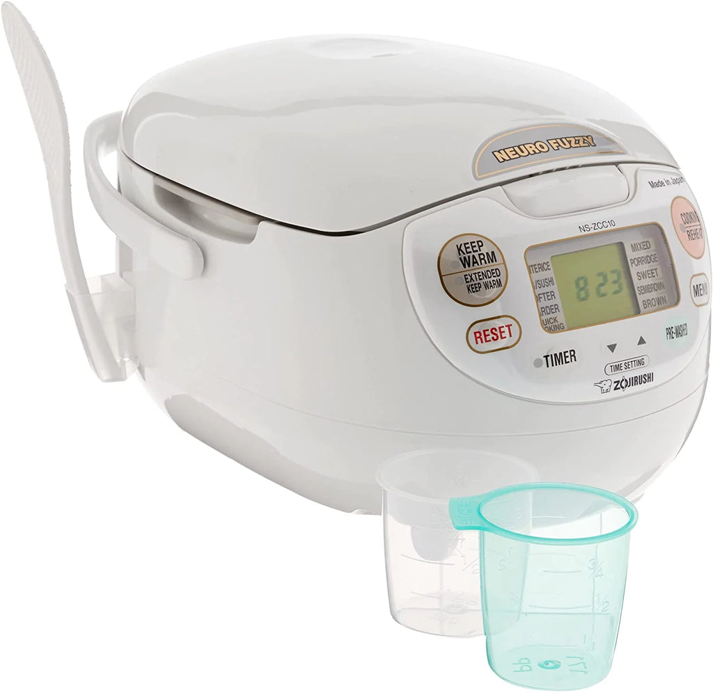 Zojirushi, Made in Japan Neuro Fuzzy Rice Cooker, 5.5-Cup, Premium White