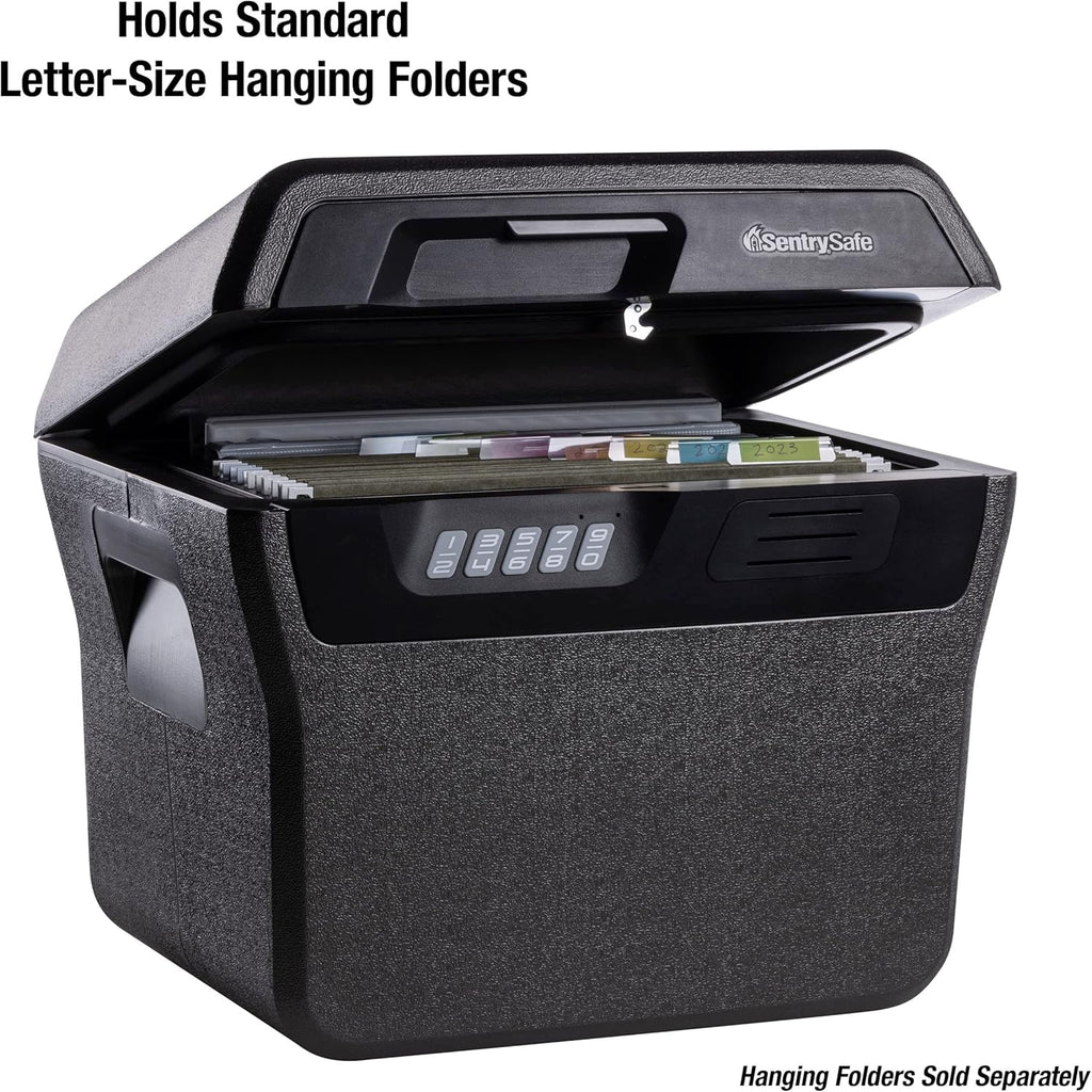 SentrySafe Charcoal Gray Waterproof and Fireproof Safe, Lock Box with Keypad for Documents and Hanging File Folders, Exterior: 14.1 x 16.6 x 13.8 Inches, ‎FHW40300